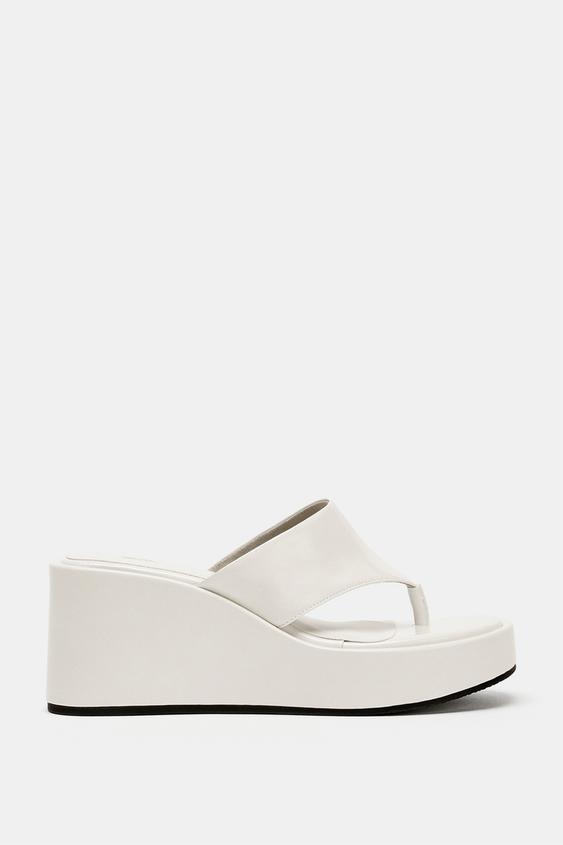 SANDÁLIA DE SALTO ANABELA - branco da Zara - Imagem 0