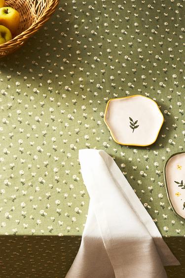 COTTON DAISY TABLECLOTH - Green by Zara - Image 5