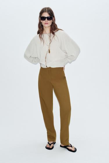 TROUSERS WITH ADJUSTABLE HEM - Oil by Zara - Image 4