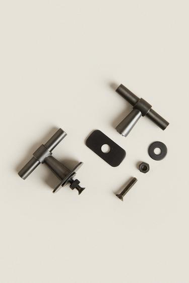 PACK OF LONG METAL HANDLES (PACK OF 2) - Grey by Zara - Image 3