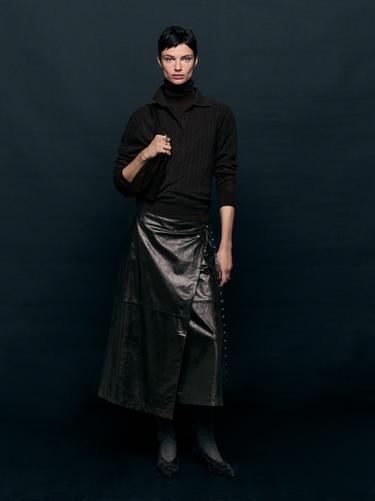Zara High-neck knitted jumper with wool - Black