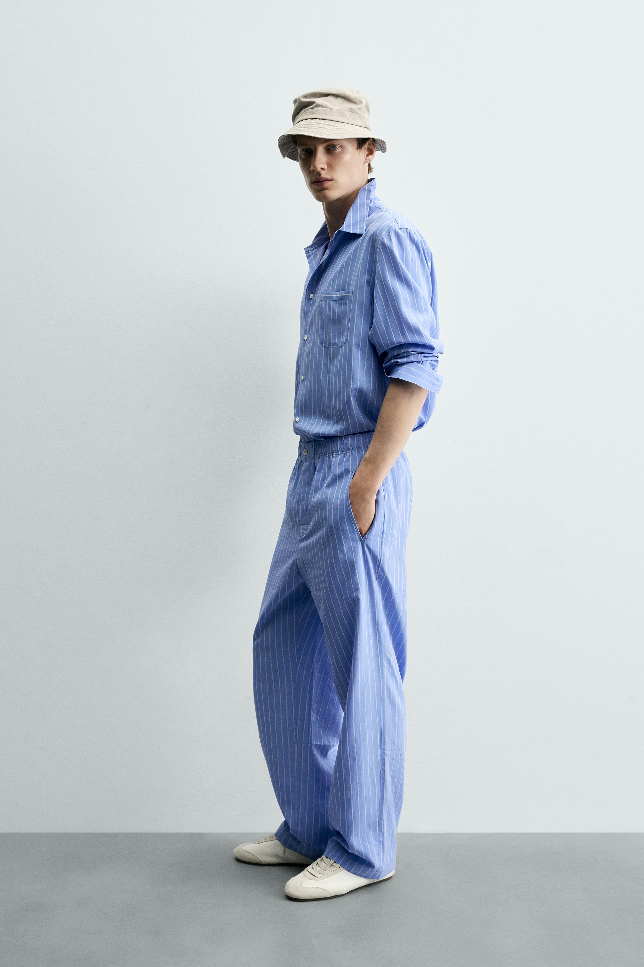 REGULAR FIT STRIPED PANTS
