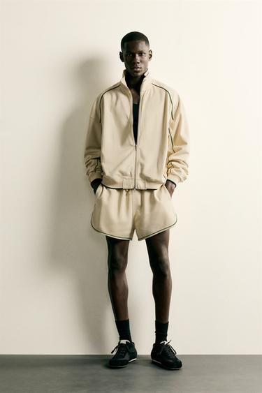 RETRO CONTRAST BERMUDA SHORTS - Oyster-white by Zara - Image 0