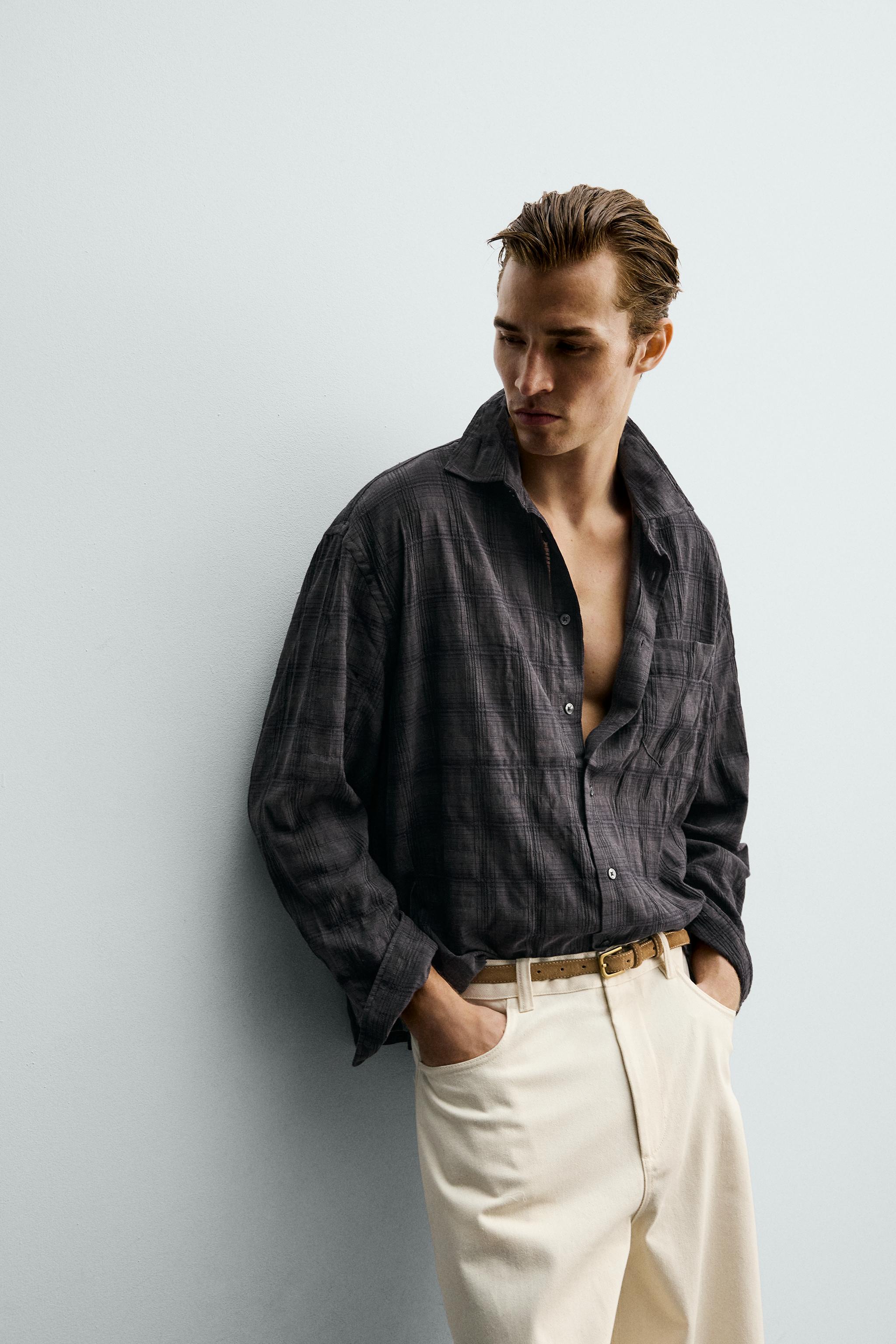 RELAXED FIT PLAID SHIRT