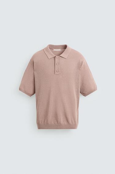 POLO EN MAILLE STRUCTURÉE - Rose de Zara - Image 6