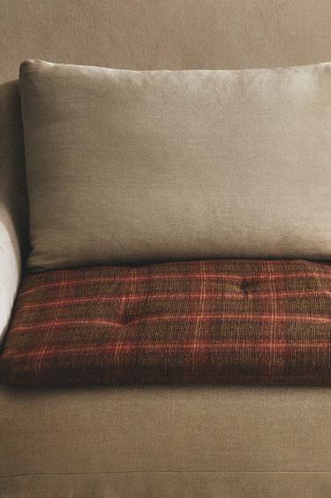 Zara CHECK TOPPER - Brick
