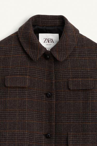 VESTE À CARREAUX ÉDITION LIMITÉE - Marron de Zara - Image 5