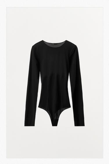 BODY S POLIAMIDOM - čierna zn. Zara