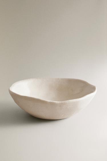 IRREGULAR CERAMIC BOWL - Oyster-white by Zara - Image 0