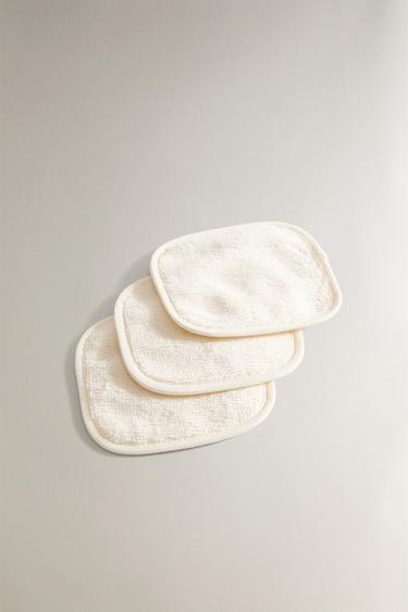 PACK OF REUSABLE MAKEUP-REMOVAL PADS (PACK OF 3) - Ivory by Zara - Image 0