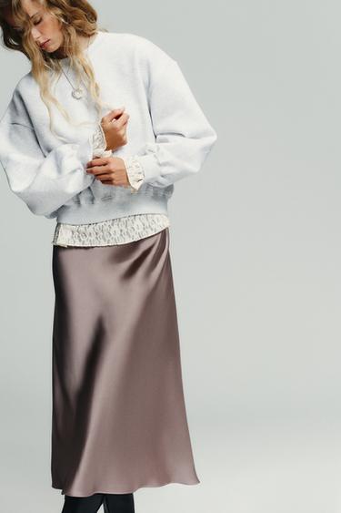 SWEAT MOLLETON BASIQUE - Gris chiné de Zara - Image 1
