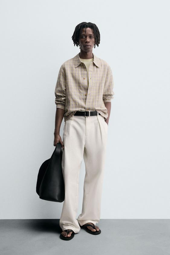 TEXTURED PLAID SHIRT