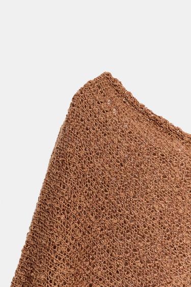 CAPE ASYMÉTRIQUE À FIL MÉTALLISÉ - Marron de Zara - Image 7