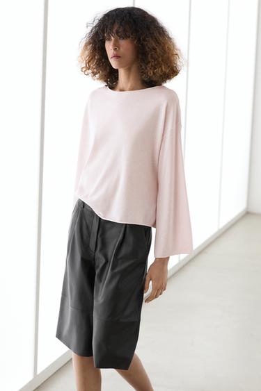 Zara Cotton blend knit cape sweater - 142