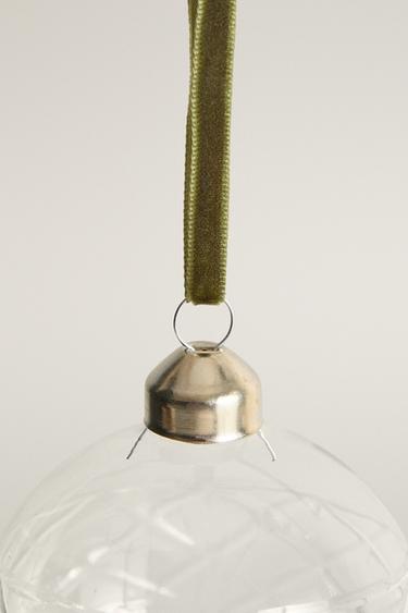 CARVED CRYSTAL CHRISTMAS TREE ORNAMENT — Transparent 2
