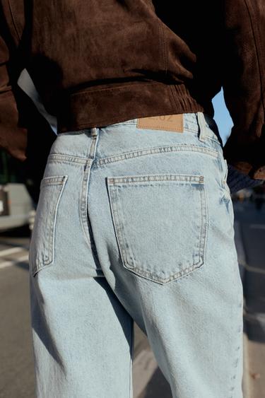 Z1975 HIGH-RISE STRAIGHT JEANS - Light blue by Zara - Image 6