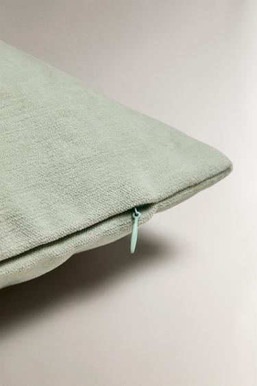 VELVET CUSHION COVER - Light blue by Zara - Image 3