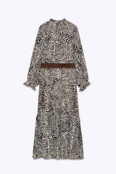 ANIMAL PRINT BELTED DRESS - Zebra de Zara - Image 7