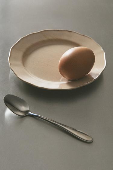 STONEWARE DESSERT PLATE - Cream by Zara