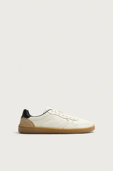 BASKET EN CUIR BAREFOOT - Blanc de Zara - Image 0