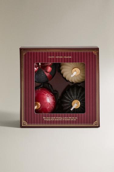 PACK BOUGIES PARFUMÉES BOULES GINGERBREAD (PACK DE 4) - Rouge de Zara - Image 3