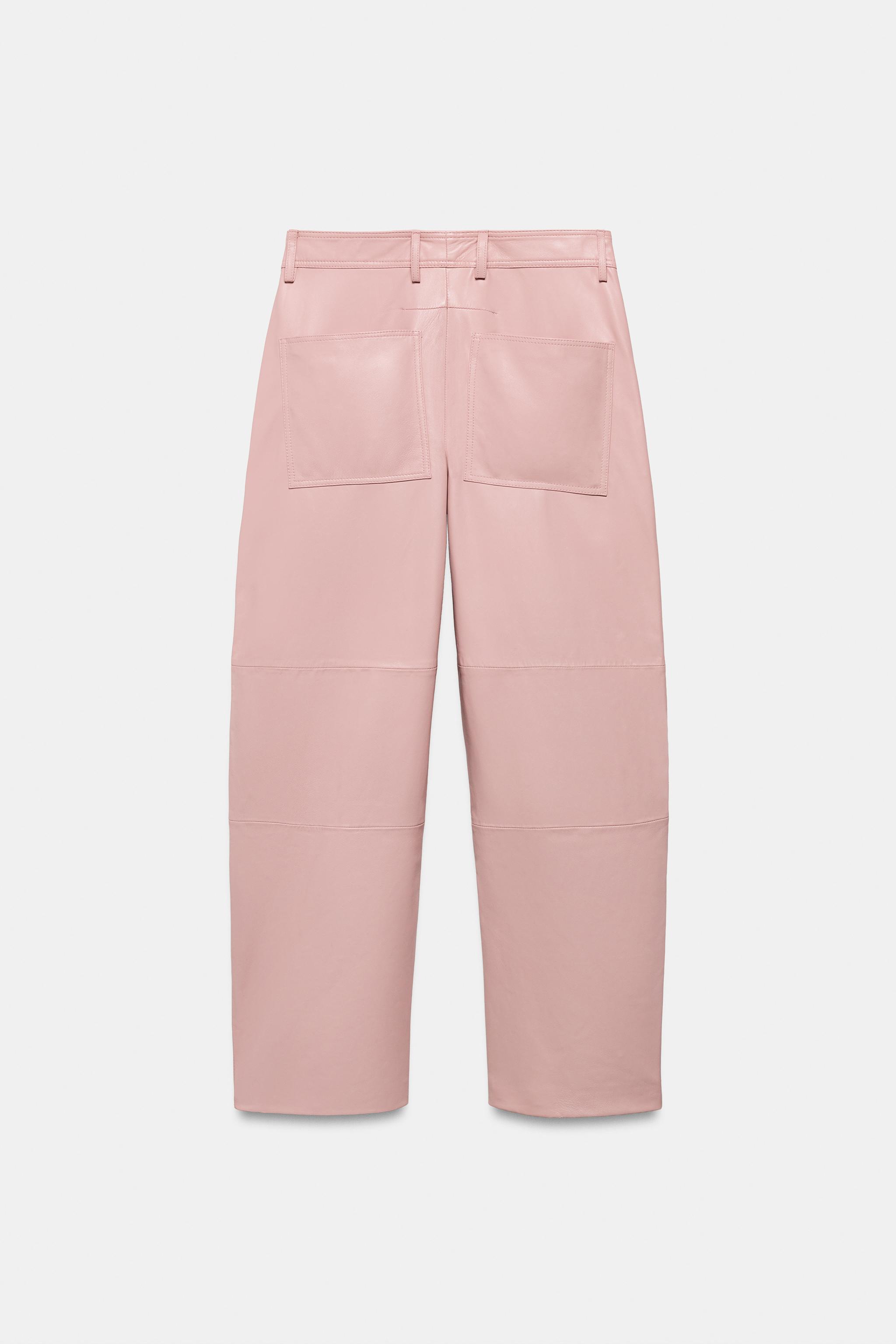 PANTALONI DIN PIELE 100% ZW COLLECTION LIMITED EDITION - Roz