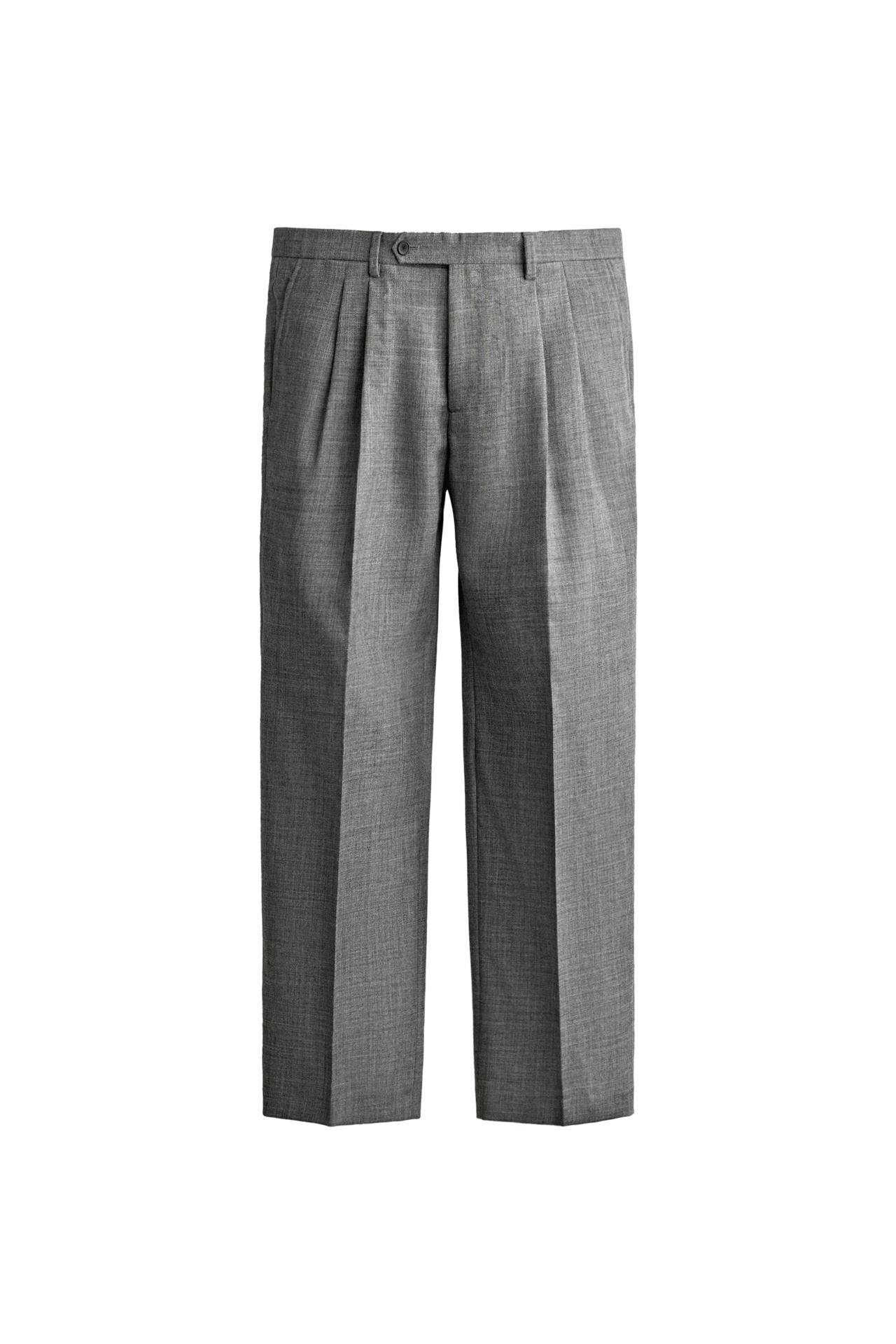 БРЮКИ ИЗ 100% ШЕРСТИ СО СКЛАДКАМИ