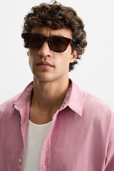 CHEMISE DÉLAVÉE EN COTON - Rose de Zara - Image 5