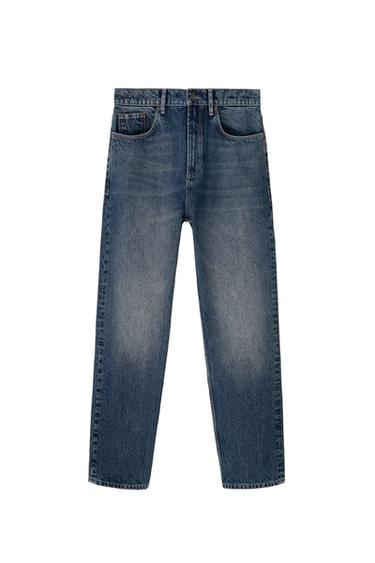 JEANS STRAIGHT ANKLE FIT - Índigo de Zara