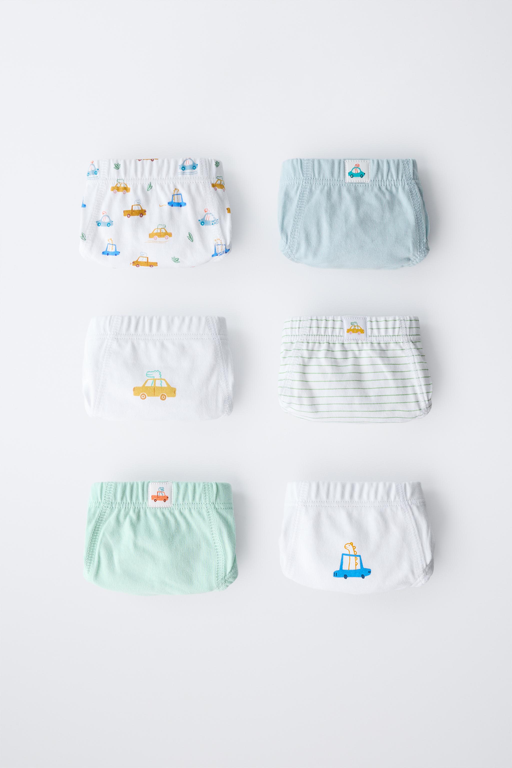 2-6 YEARS/ SIX-PACK OF DINO & CAR BRIEFS