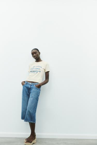 Zara FLAME TEXT T-SHIRT - Mid-ecru - Image 0