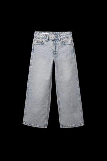 WIDE-LEG-JEANS IN USED-OPTIK - Mittelblau von Zara - Bild 0