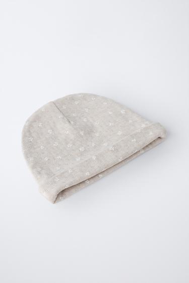 LOT BONNET ET BAVOIR STRUCTURÉS IMPRIMÉS - Gris chiné de Zara - Image 1