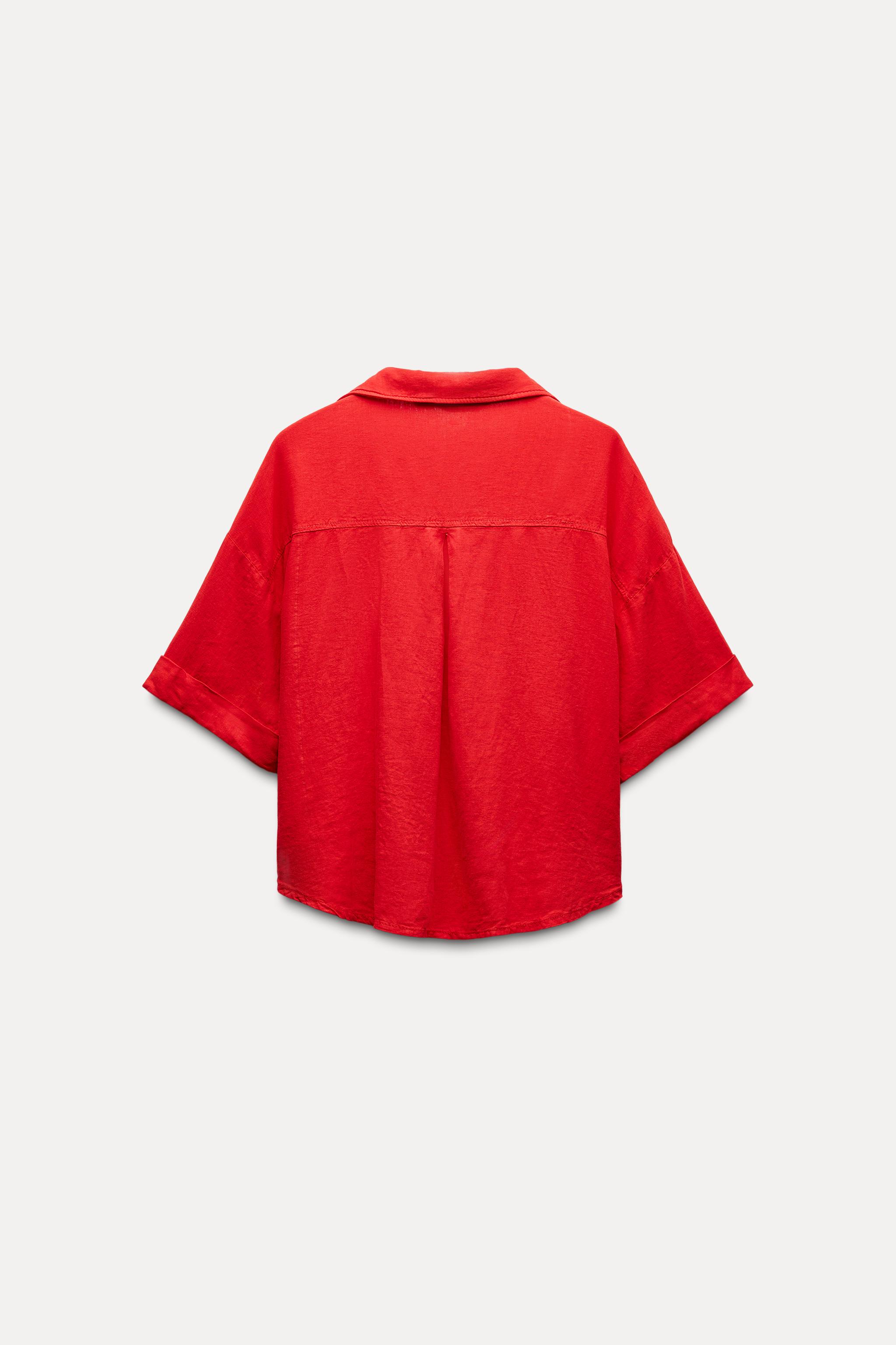 Chemise rouge zara sale