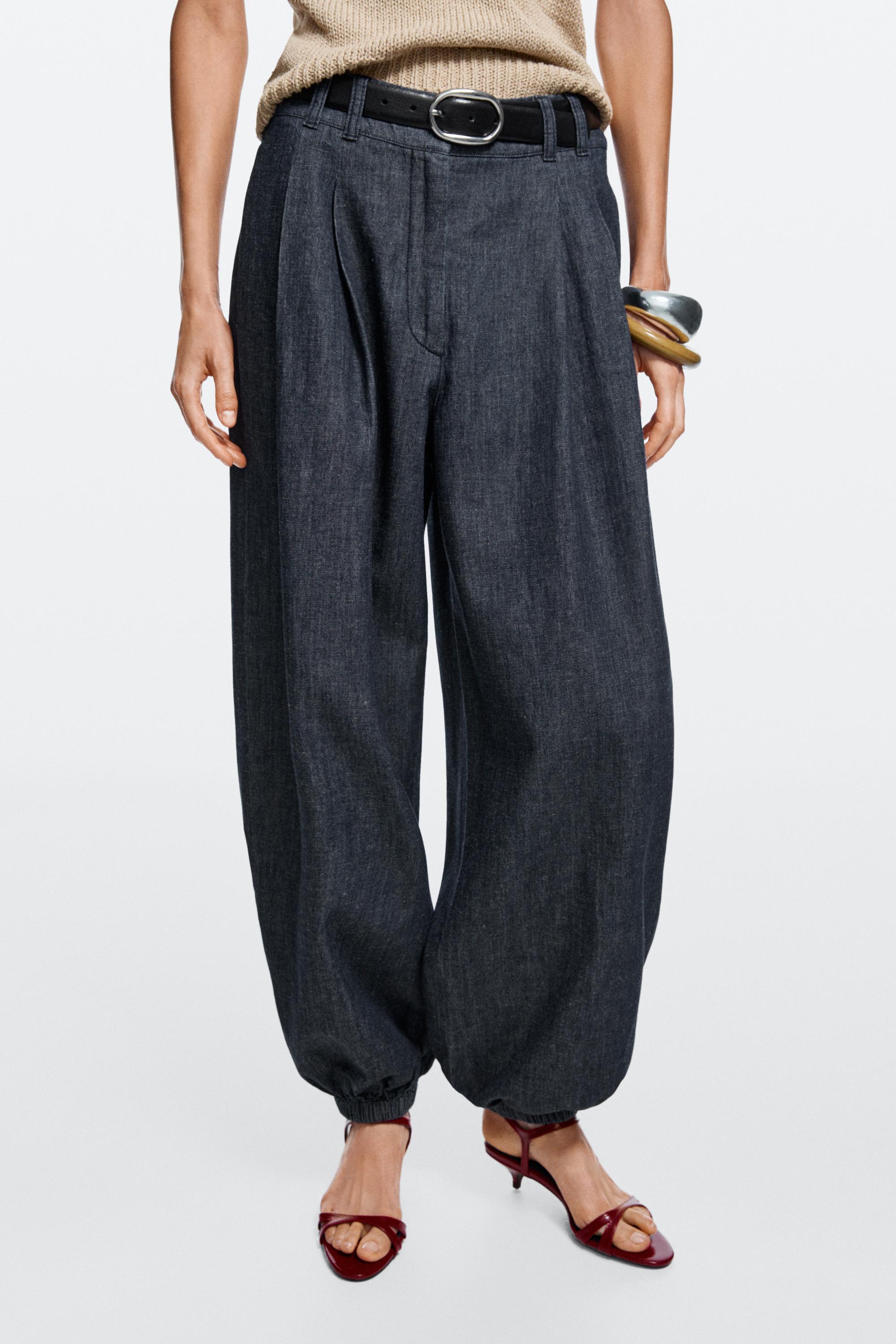 Balloon fit denim — Blue