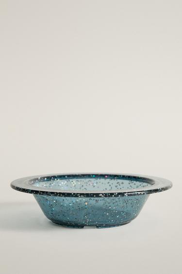 CHILDREN'S GLITTER TRITAN™ PLATE WITH STARS - Blue by Zara