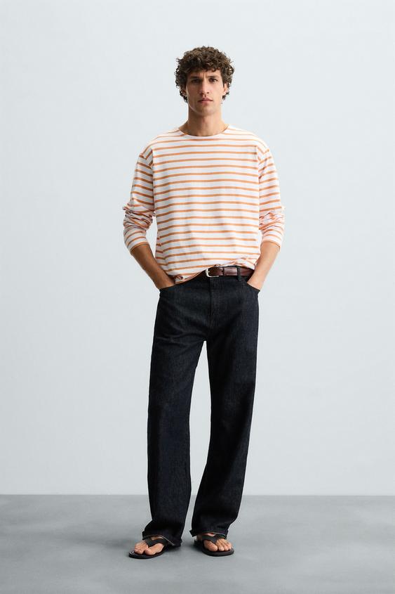 JACQUARD STRIPED T-SHIRT