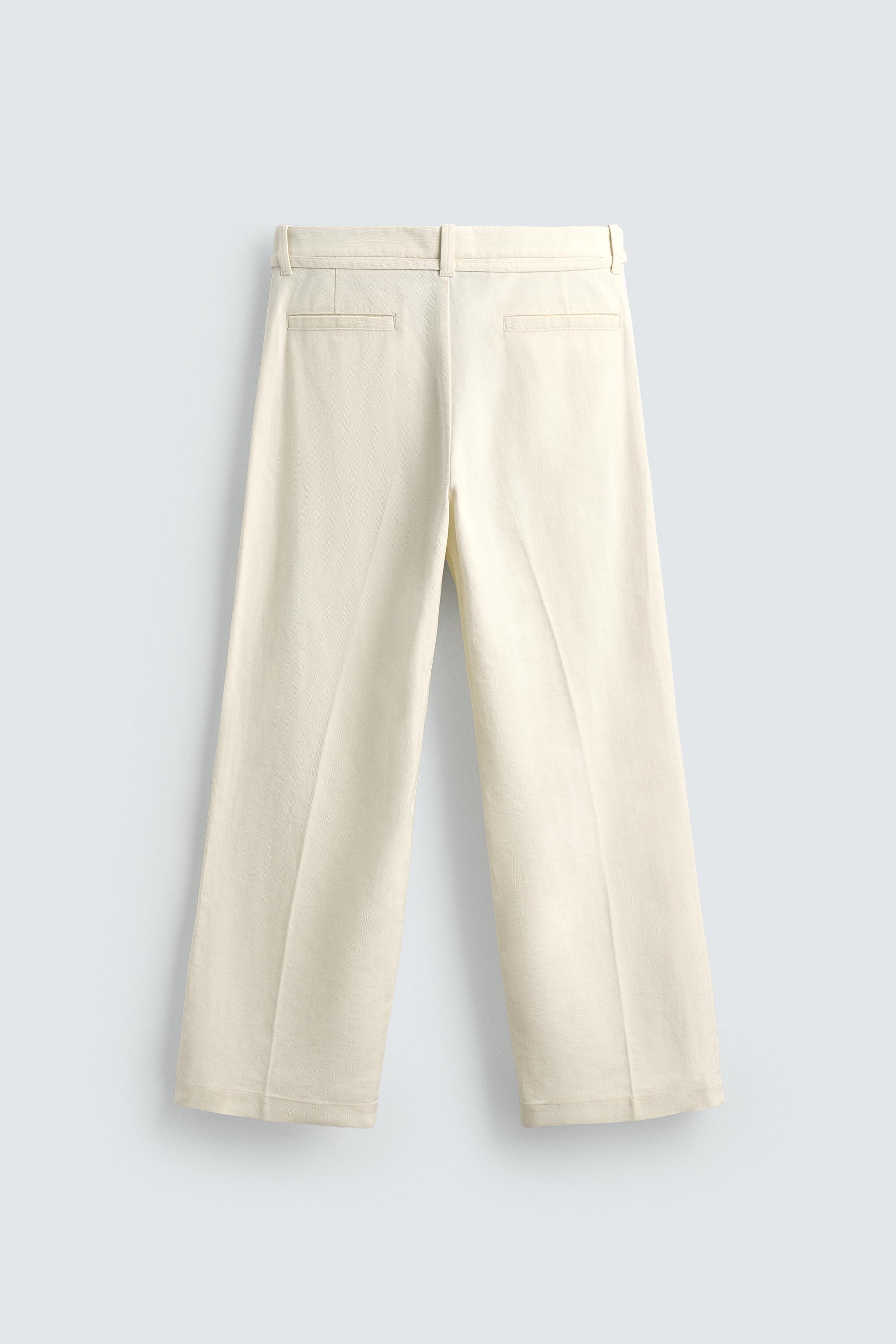 COTTON - LINEN PLEATED PANTS
