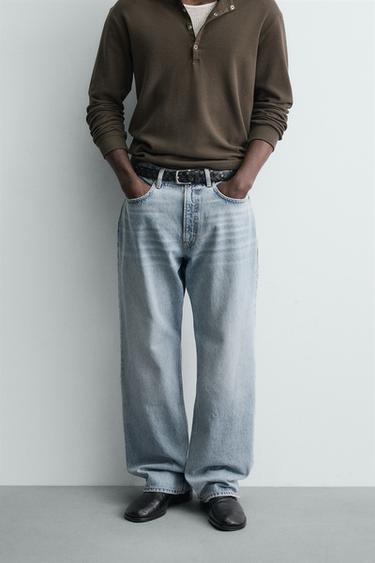 LOOSE FIT JEANS - Mid-blue by Zara