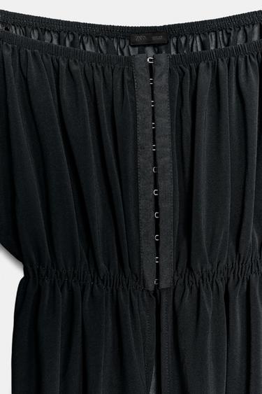 TOP BIMATIÈRE AVEC DENTELLE - Noir de Zara - Image 7