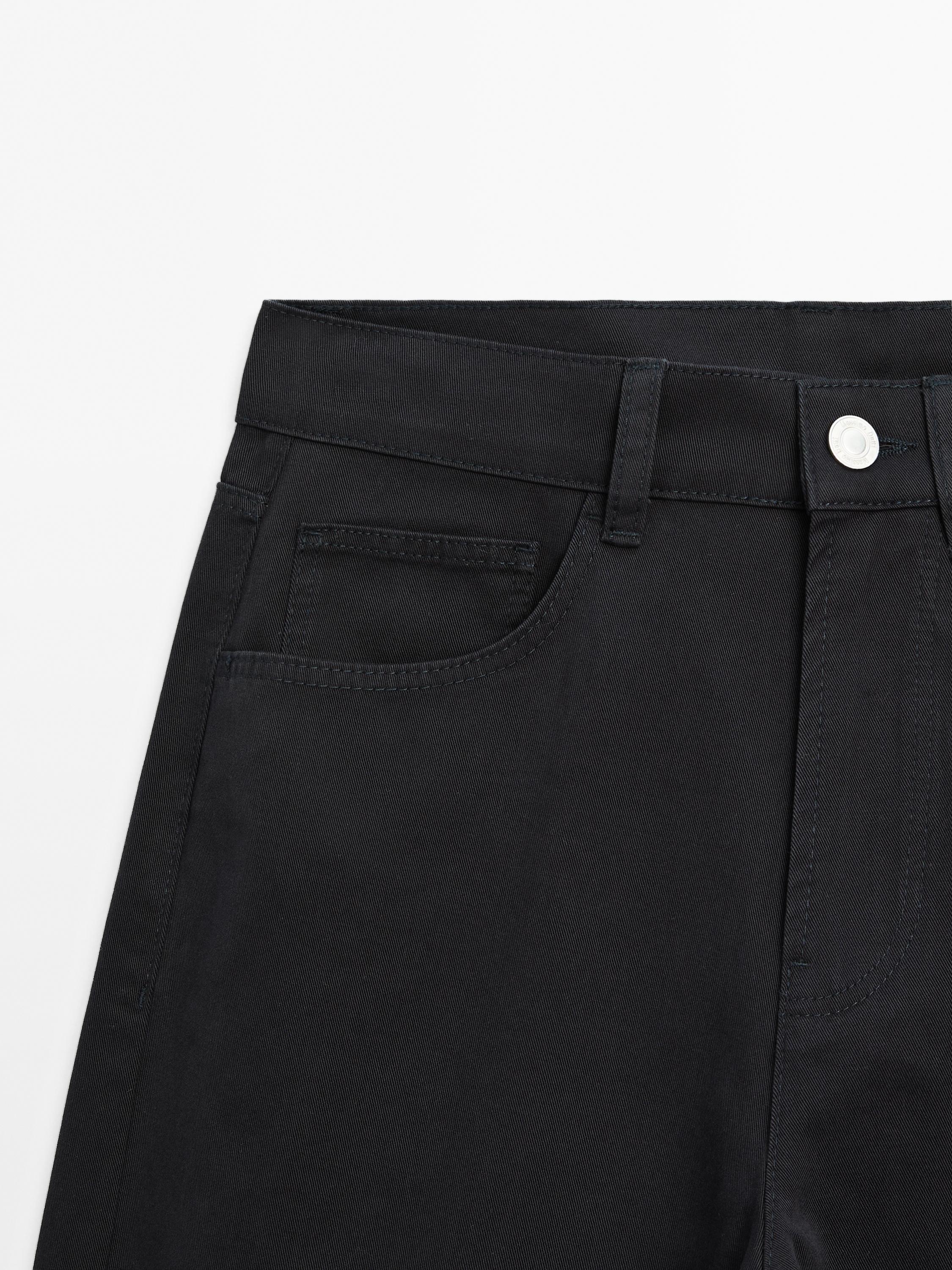 Pantalon straight mid-rise