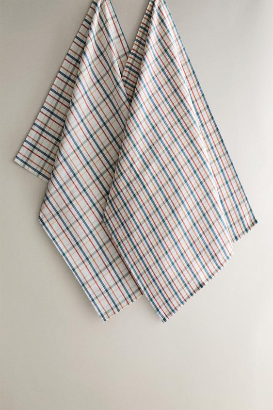 CONJUNTO DE PANO DE PRATO LISTRADO (CONJUNTO DE 2) - Azul da Zara - Imagem 0