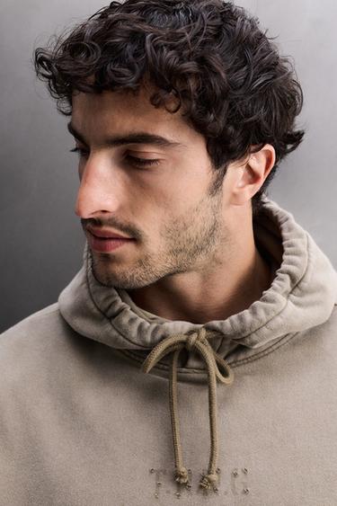 SWEAT DÉLAVÉ RELAXED FIT TRAINING - Marron clair de Zara - Image 6