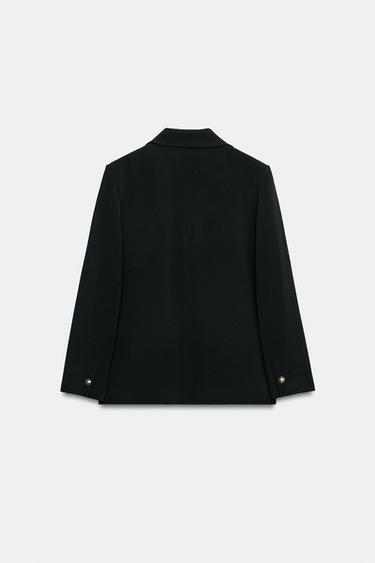 VESTE DROITE BOUTONS ZW COLLECTION - Noir de Zara - Image 11