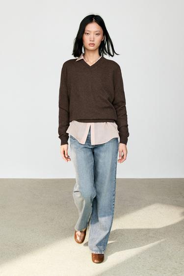 Zara 100% cashmere knit sweater - Tobacco - Image 0