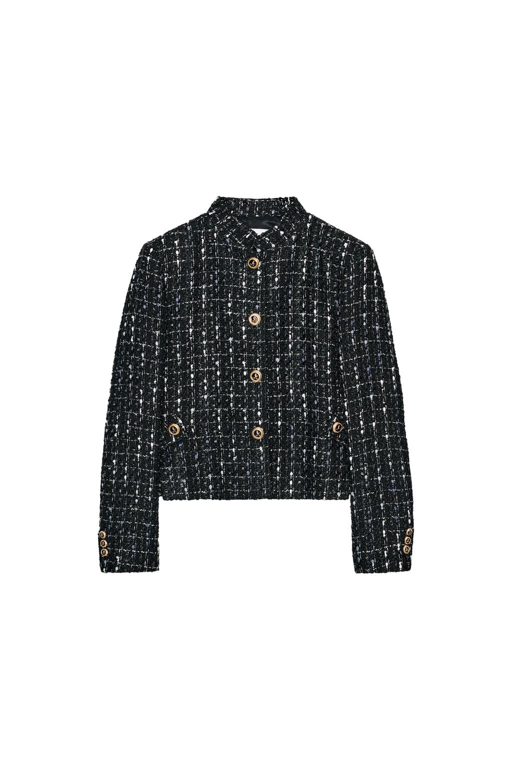 METALLIC THREAD TEXTURED BLAZER - image 3