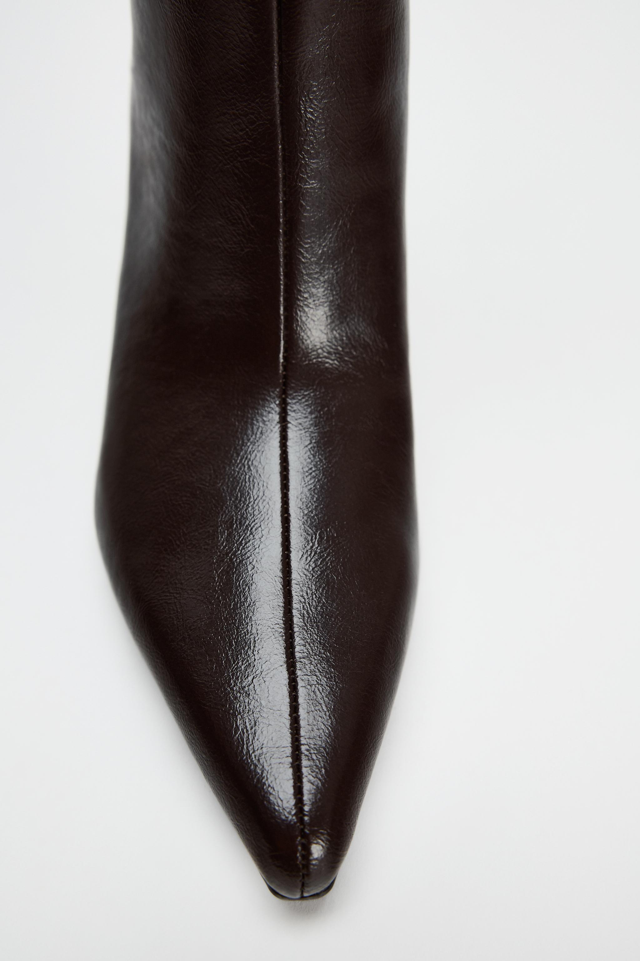 THIN HEELED BOOTS - Brown | ZARA United States