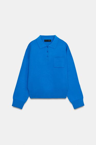 JERSEY PUNTO BOLSILLO - Azulón de Zara - Imagen 0