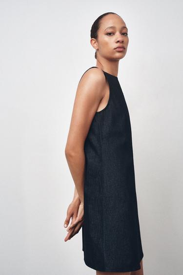 ZW COLLECTION SHORT DENIM DRESS - Blue by Zara - Image 3