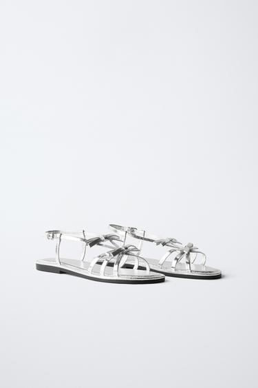 SANDALIA LAZOS - Plata de Zara